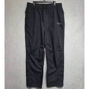 Huk Gunwale Pants Mens XL Black Water Proof Wind Resistant Rain Fishing Outdoors
